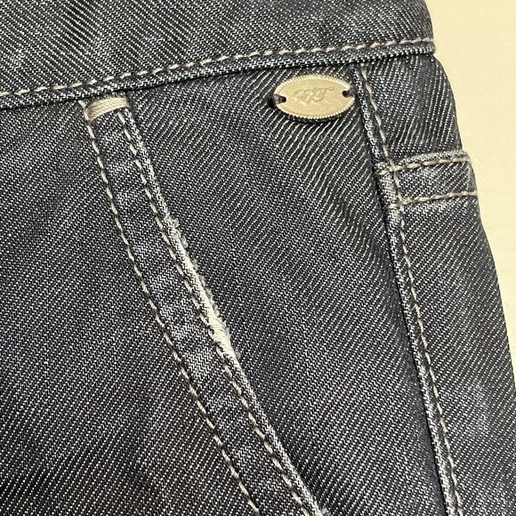 ELIE TAHARI Womens Jeans Sz 10 Dark Mid Rise Wash Pockets Rodeo Western Country - Picture 10 of 16